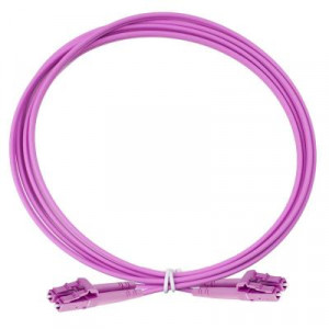 Коммутационный шнур оптический Eurolan Tight Buffer, Duplex LC/LC, OM4 50/125, LSZH (нг(A)-HFLTx), 10м, цвет: пурпурный, (41F-40-LC-LC-10)