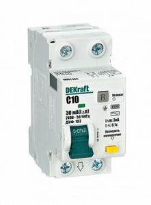 Выключатель автоматический дифференциального тока АВДТ 1Р+N 10А 30мА тип AC х-ка C ДИФ-103 4.5кА Sche 16051DEK