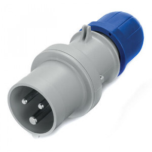 DKC / ДКС DIS2133233F Вилка кабельная прямая, безвинтовой зажим, 32А, 2P+E, IP44, 6ч, для сечения кабеля 2,5-6,0мм2, 230В, цвет синий