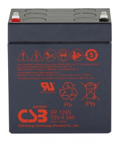 Аккумуляторная батарея общего применения CSB GP1245 F1 CSB 12В 4.5 Ач