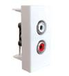 Ecoplast Аудио розетка RCA разъем, (2 коннектора RCA аудио), 45х22,5, LK45 (20шт.)