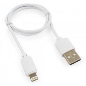 Кабель USB Гарнизон GCC-USB2-AP2-0.5M-W AM/Lightning, для iPhone5/6/7/8/X, IPod, IPad, 0.5м, белый, пакет