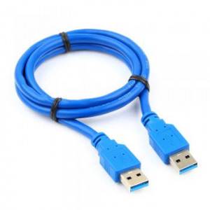Кабель USB 3.0 Pro Cablexpert CCP-USB3-AMAM-1M, AM/AM, 1м, экран, синий, пакет