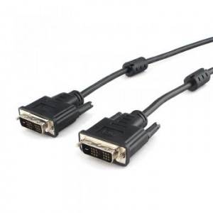 Кабель DVI-D single link Cablexpert CC-DVIL-BK-15, 19M/19M, 4.5м, CCS, черный, экран, феррит.кольца, пакет