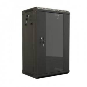 Шкаф телекоммуникационный настенный 10" 6U Hyperline TDB-6U-GP-RAL9004 цвет черный