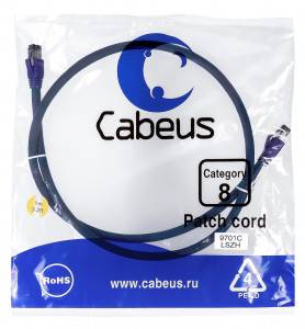 Патч-корд Cabeus PC-SSTP-RJ45-Cat.8-1m-LSZH