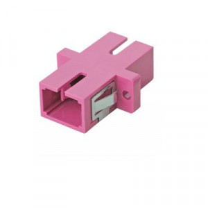 Проходной адаптер оптический Eurolan, SC/UPC, Simplex, оптическое волокно: om4 50/125, пурпурный
