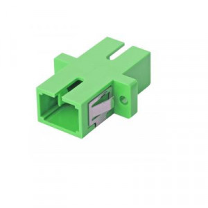 Проходной адаптер оптический Eurolan, SC/APC, Simplex, оптическое волокно: os2, зелёный