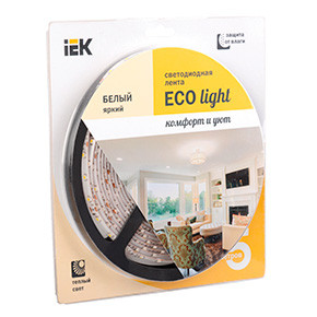IEK LSR1-4-060-65-1-05 Лента светодиодная ECO LED LSR-3528Y60-4.8-IP65-12V (уп.5м) жел.