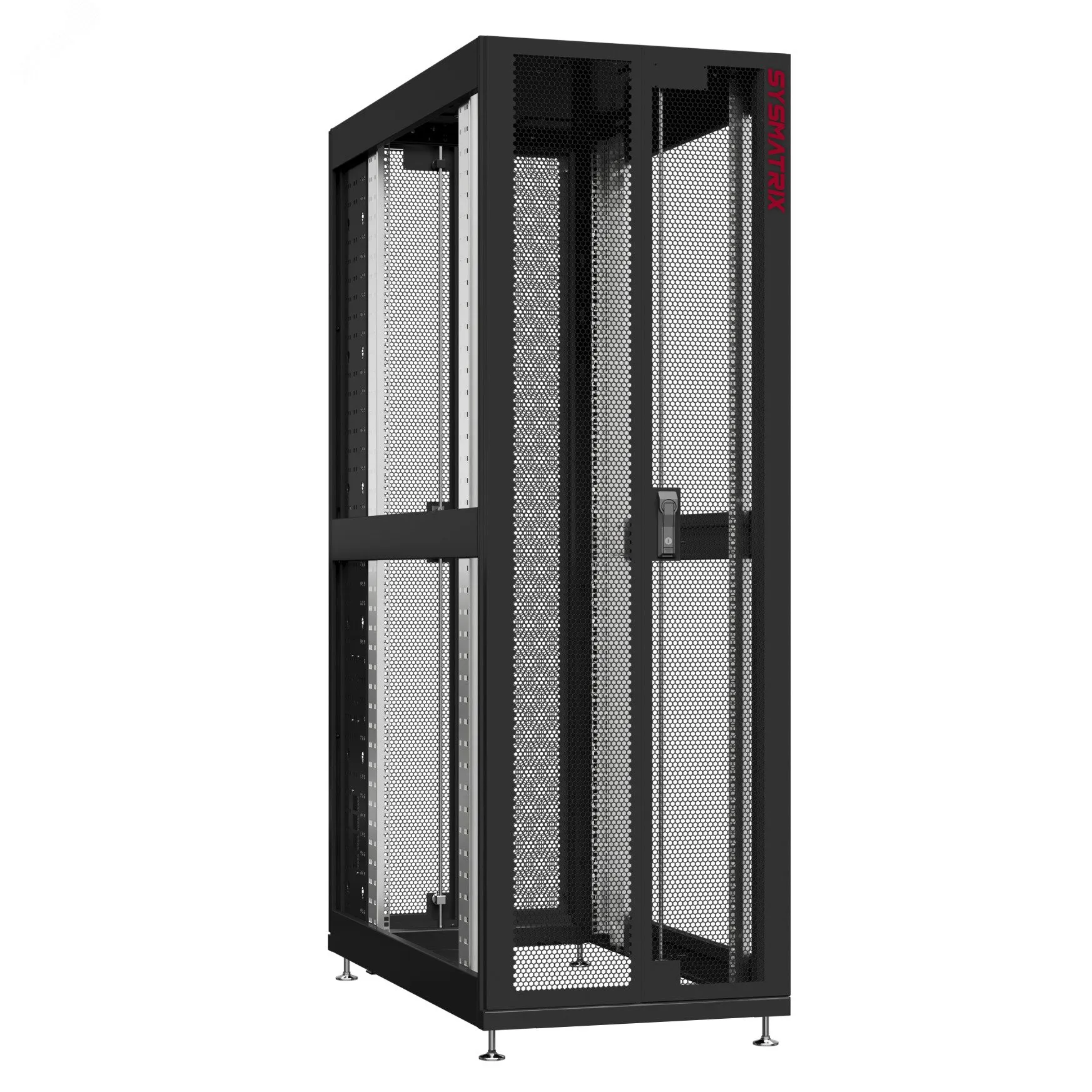 Шкаф серверный 45U 600х1200 передняя дверь: двустворчатая перфорированная IP20. задняя дверь: двустворчатая перфорированная IP20. боковые панели: без. цвет: черный RAL9005