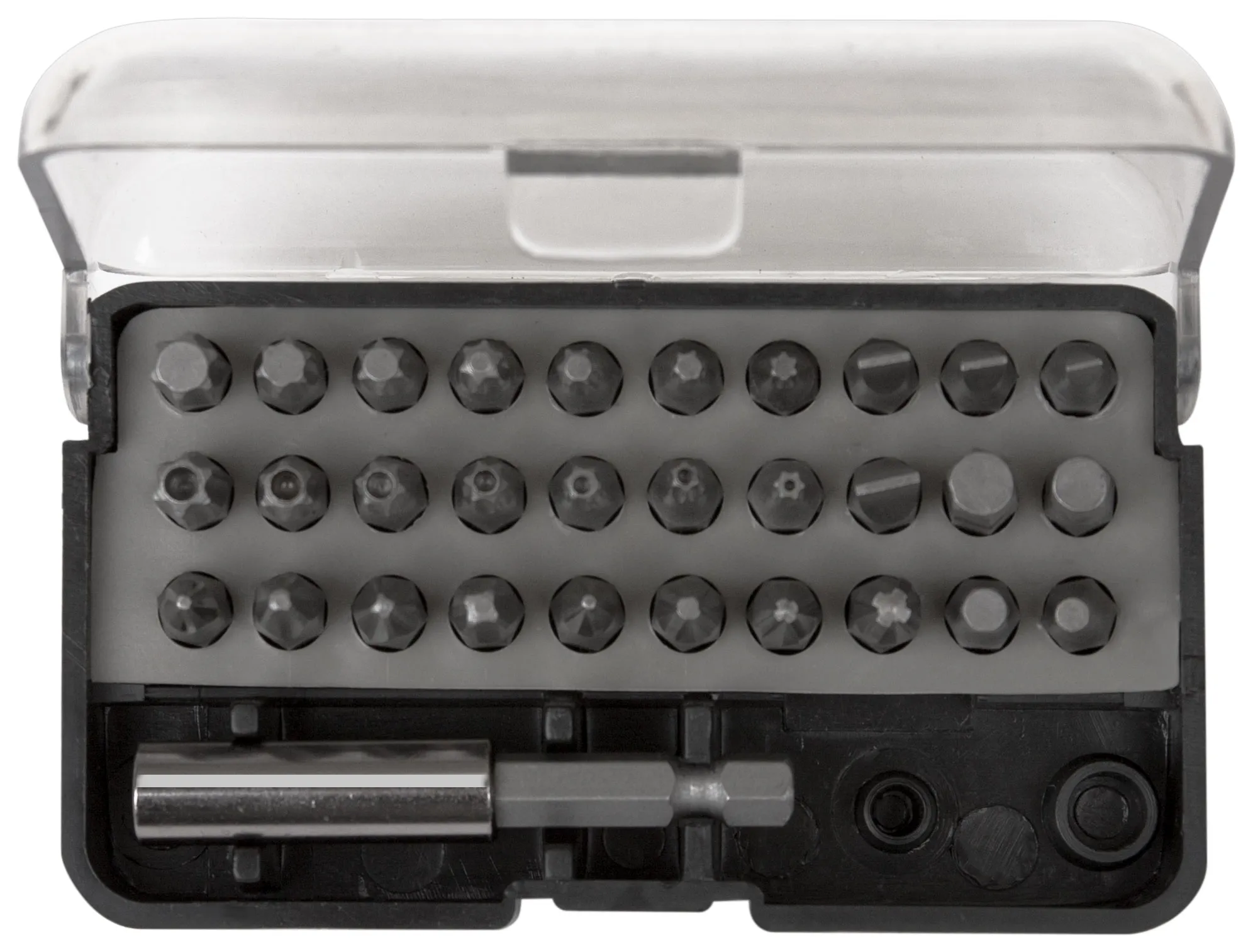 Набор бит 31 шт (30 шт CrV бит + адаптор с защелкой) fit 57854