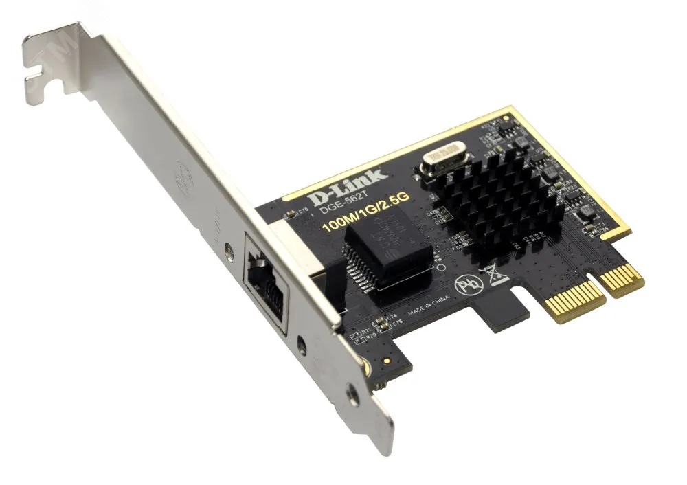 Адаптер сетевой PCI Express 1 порт 100/1000/2.5GBase-T d-link dge-562t/a2a