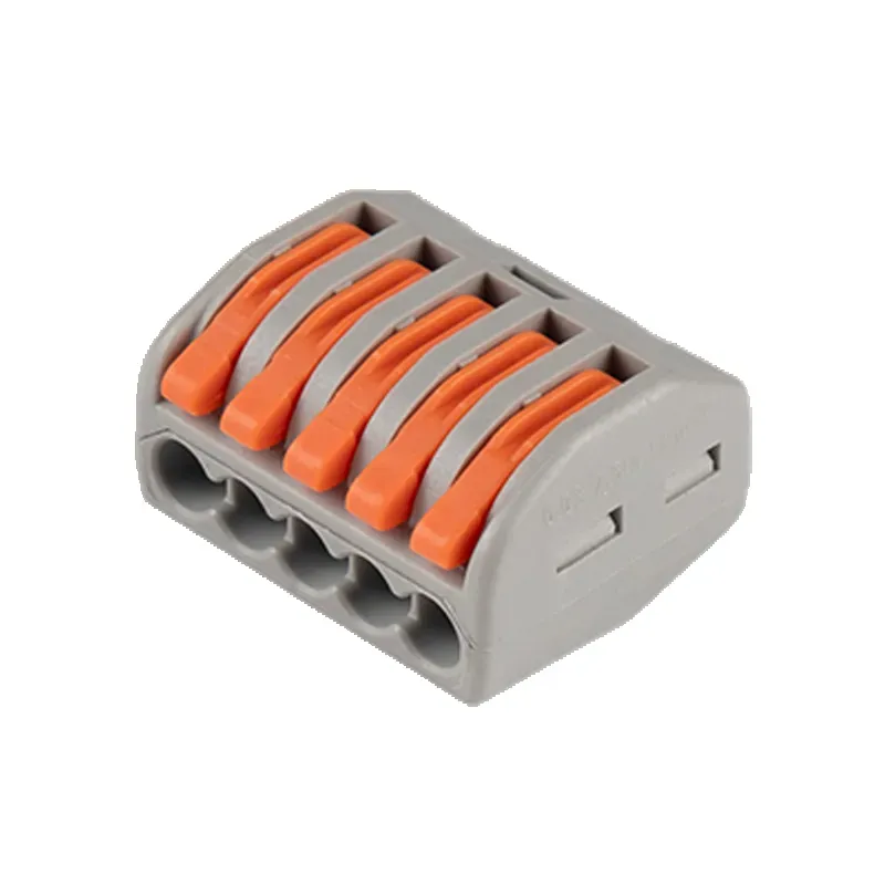 Клеммы монтажные многоразовые PTC-5P 222-415 450V 32A 0,08-2,5(4.0)mm2 , 5 отверстий, серые /50 шт. Jazzway 5050853