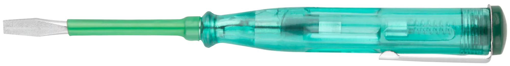 Отвертка индикаторная, зеленая ручка, 100-500 В, 140 мм fit 56520