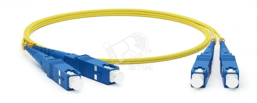 Патч-корд волоконно-оптический (шнур) SM 9/125 (OS2) SC/APC-SC/APC 2мм duplex LSZH (30м)