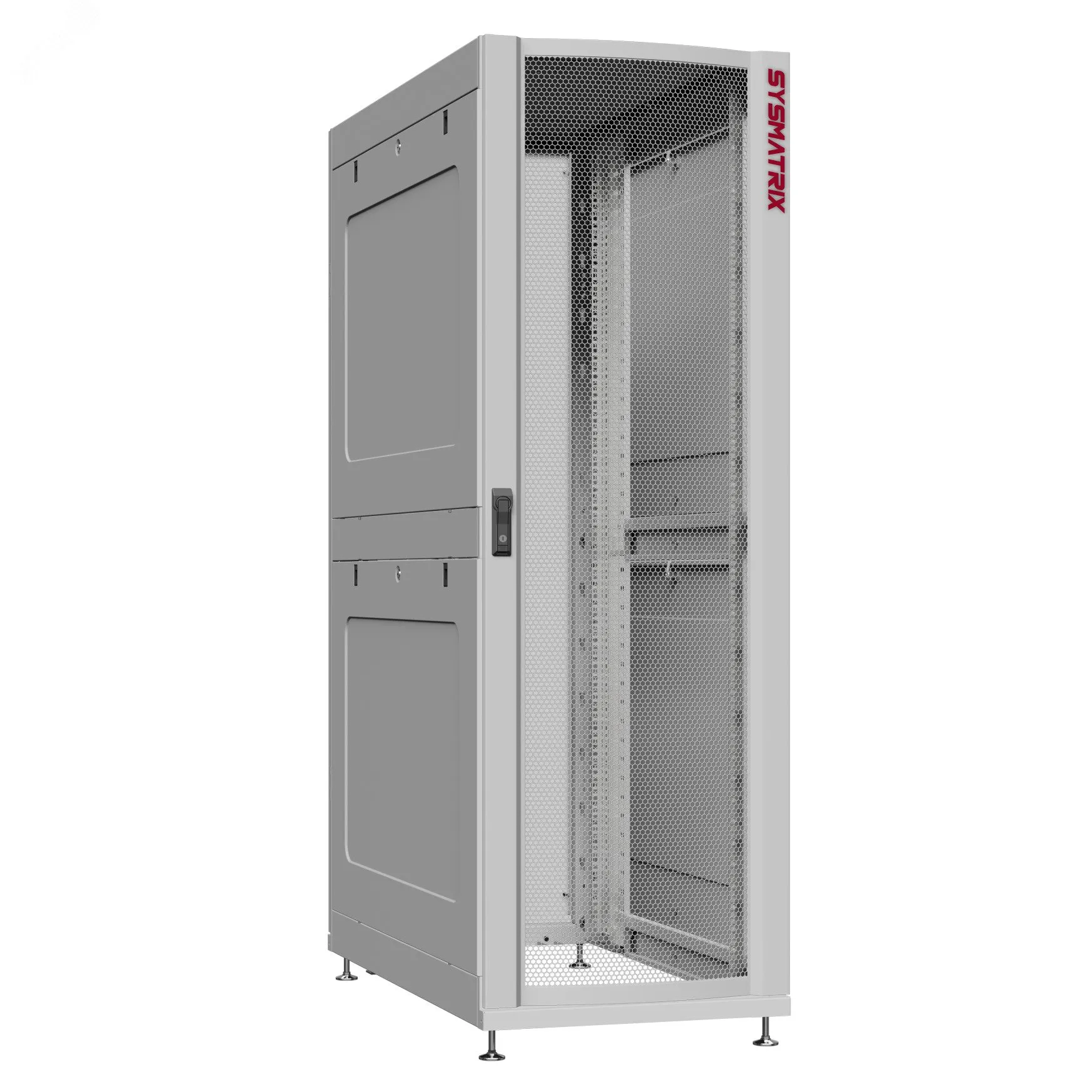 Шкаф серверный 42U 600х1200 передняя дверь: одностворчатая перфорированная IP20. задняя дверь: двустворчатая глухой металл IP51. боковые панели: глухой металл. цвет: серый RAL7035