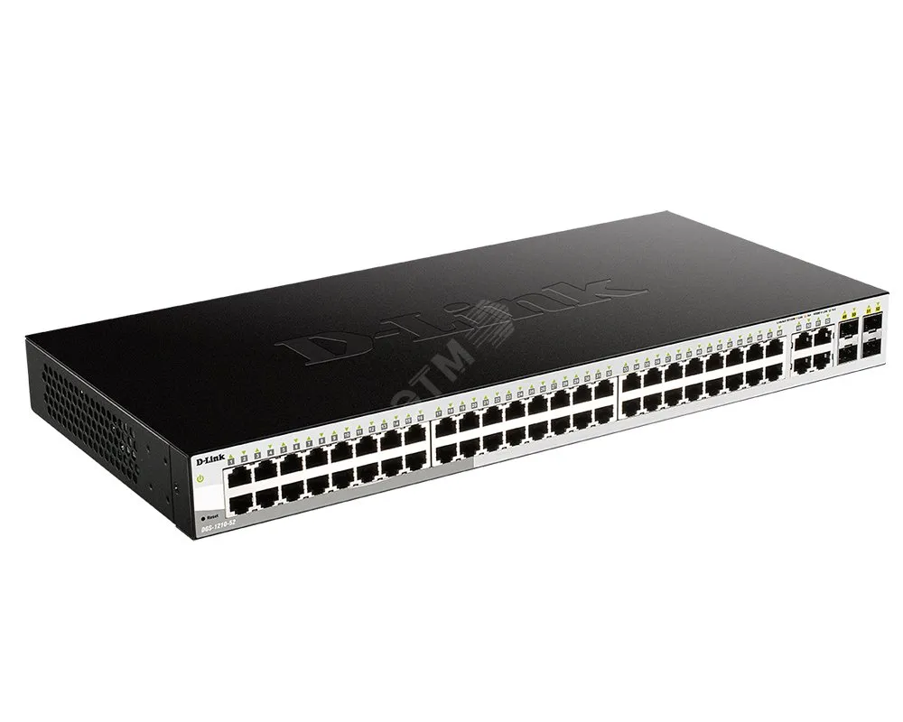 Коммутатор управляемый 48 портов 10/100/1000Base-T 4 порта 100/1000Base-T/SFP d-link dgs-1210-52/fl2a