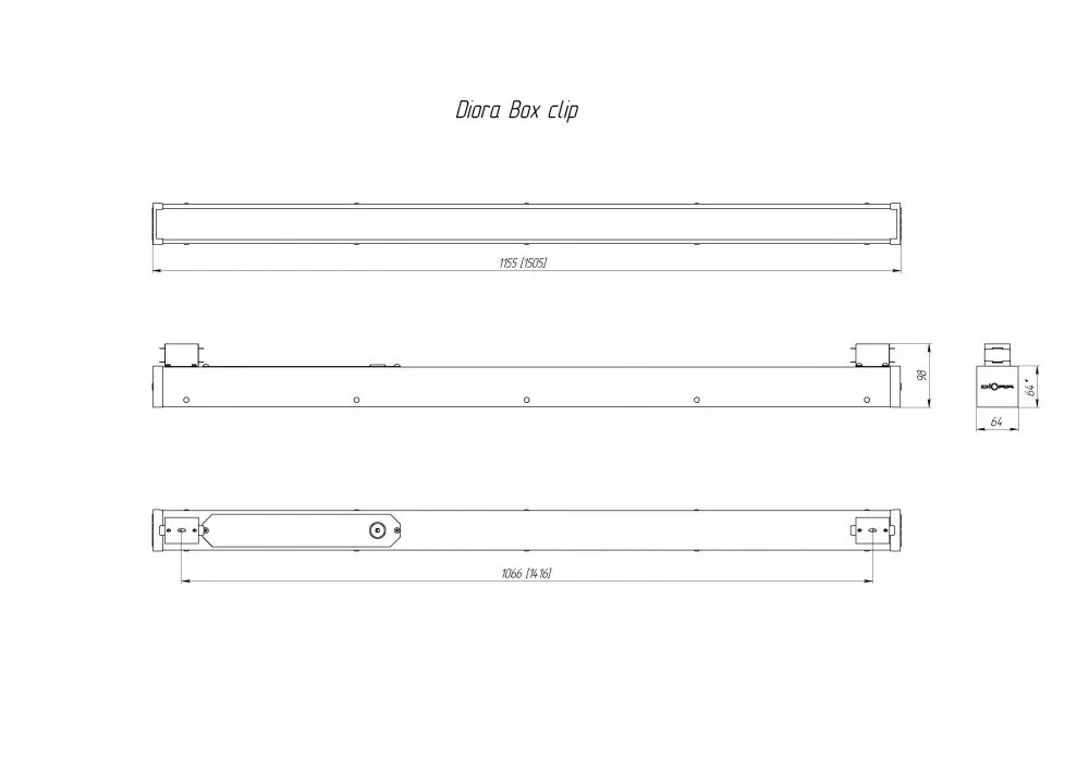 Светильник Box SE 40/4000 opal 3K Black clip-1150