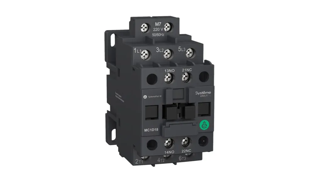 КОНТАКТОР MC1D 3P 9A НО+НЗ 24VDC С ПОНИЖЕННЫМ ТОКОМ ПОТРЕБЛЕНИЯ КАТУШКИ