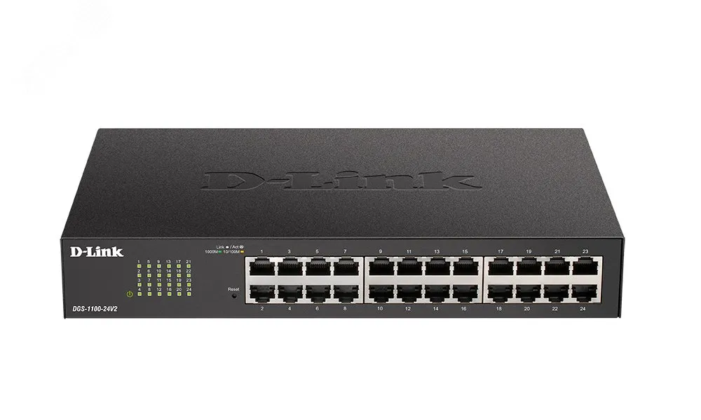 Коммутатор управляемый L2 24 порта RJ45 10 100 1000 Мб/с