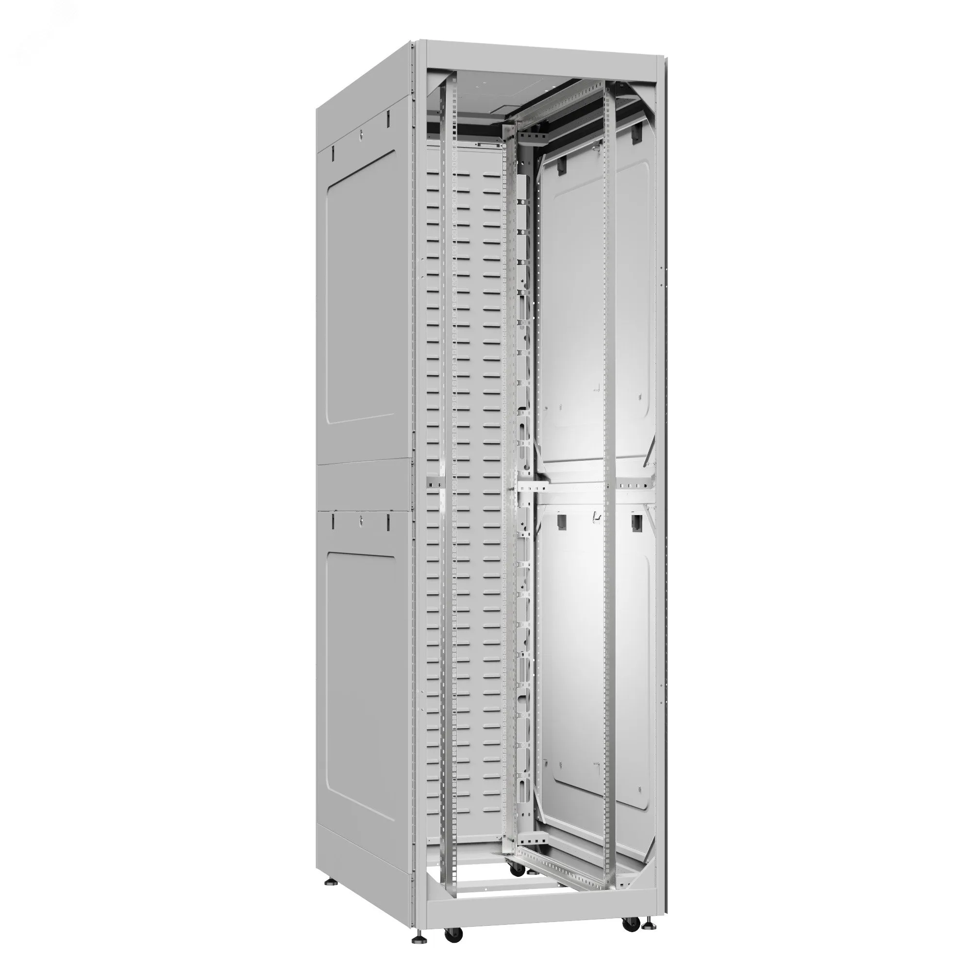 Шкаф серверный 42U 800х1200 передняя дверь: без. задняя дверь: протект IP41. боковые панели: глухой металл. цвет: серый RAL7035 
