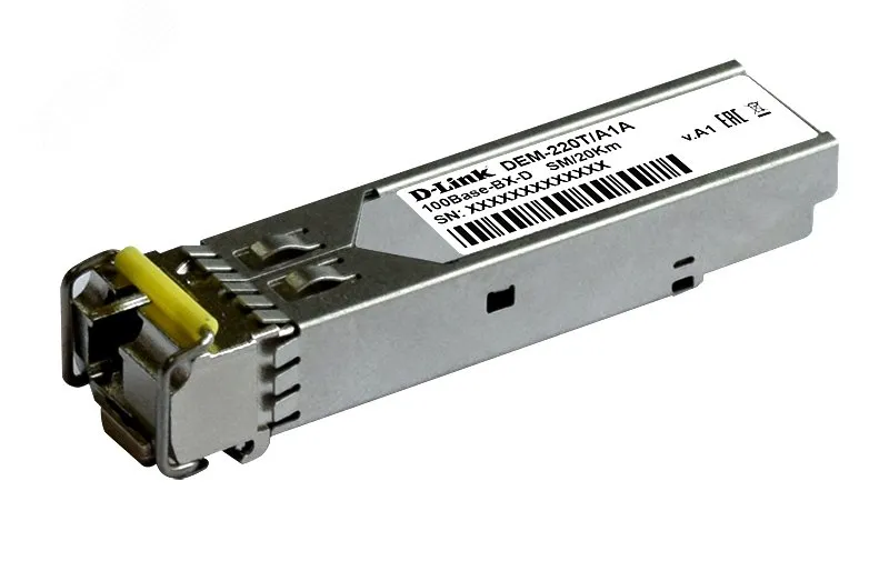 Модуль SFP 1хLC, 155 Мб/с, WDM Tx:1550/Rx:1310, до 20 км d-link 126986