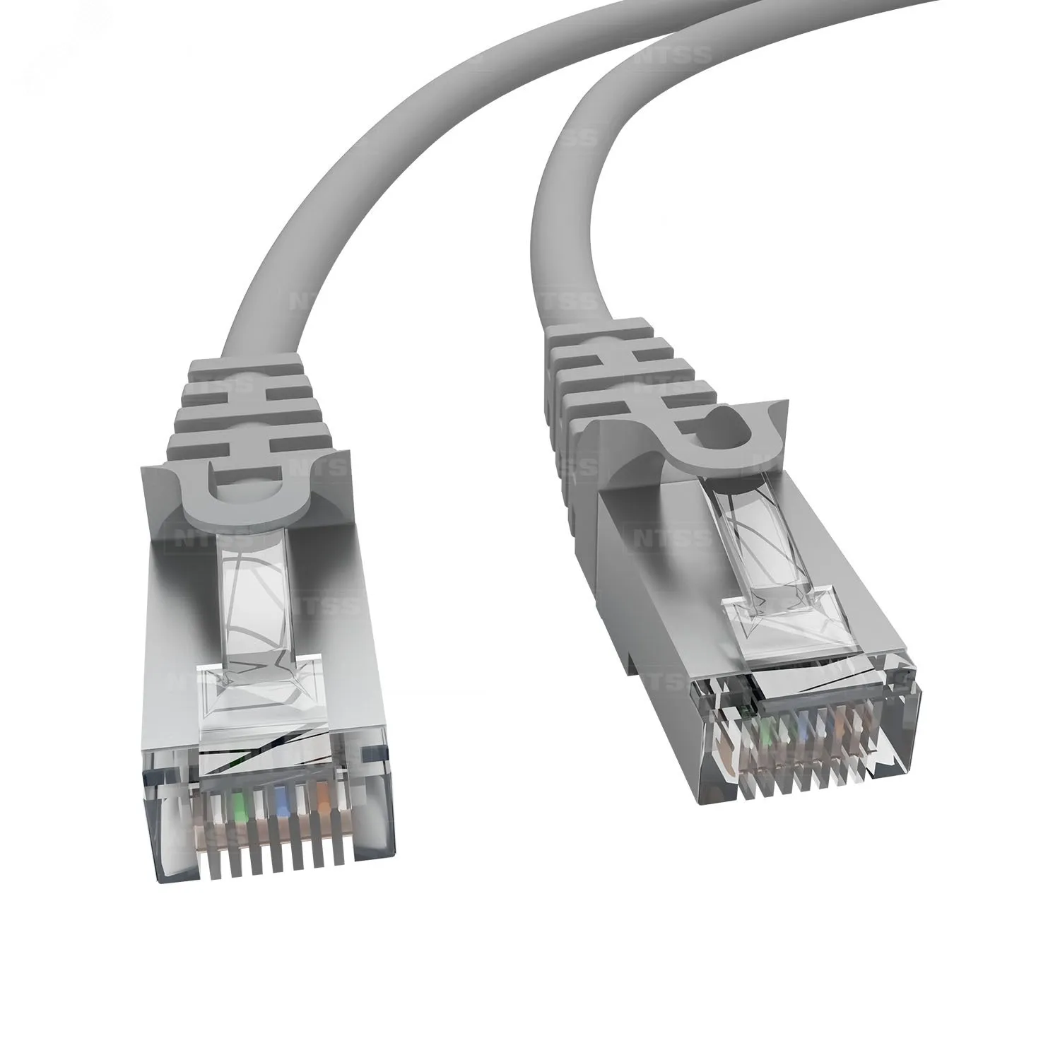 Патч-корд PREMIUM 2хRJ45/8P8C. T568B FTP CAT5e LSZH 1.5 метра. серый