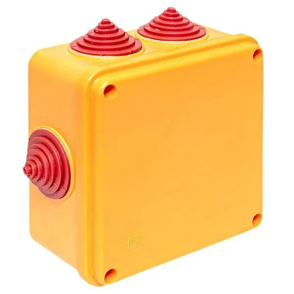 Коробка огнестойкая 100х100х50мм IP55, 3 двойных клеммника 1,5-10 мм2