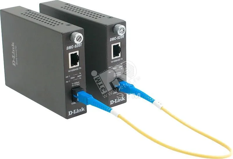 Медиаконвертер WDM 1хRJ45 10/100 Мб/с, 1хSC 100 Мб/с, для кабеля до 20 км d-link dmc-920t/b10a