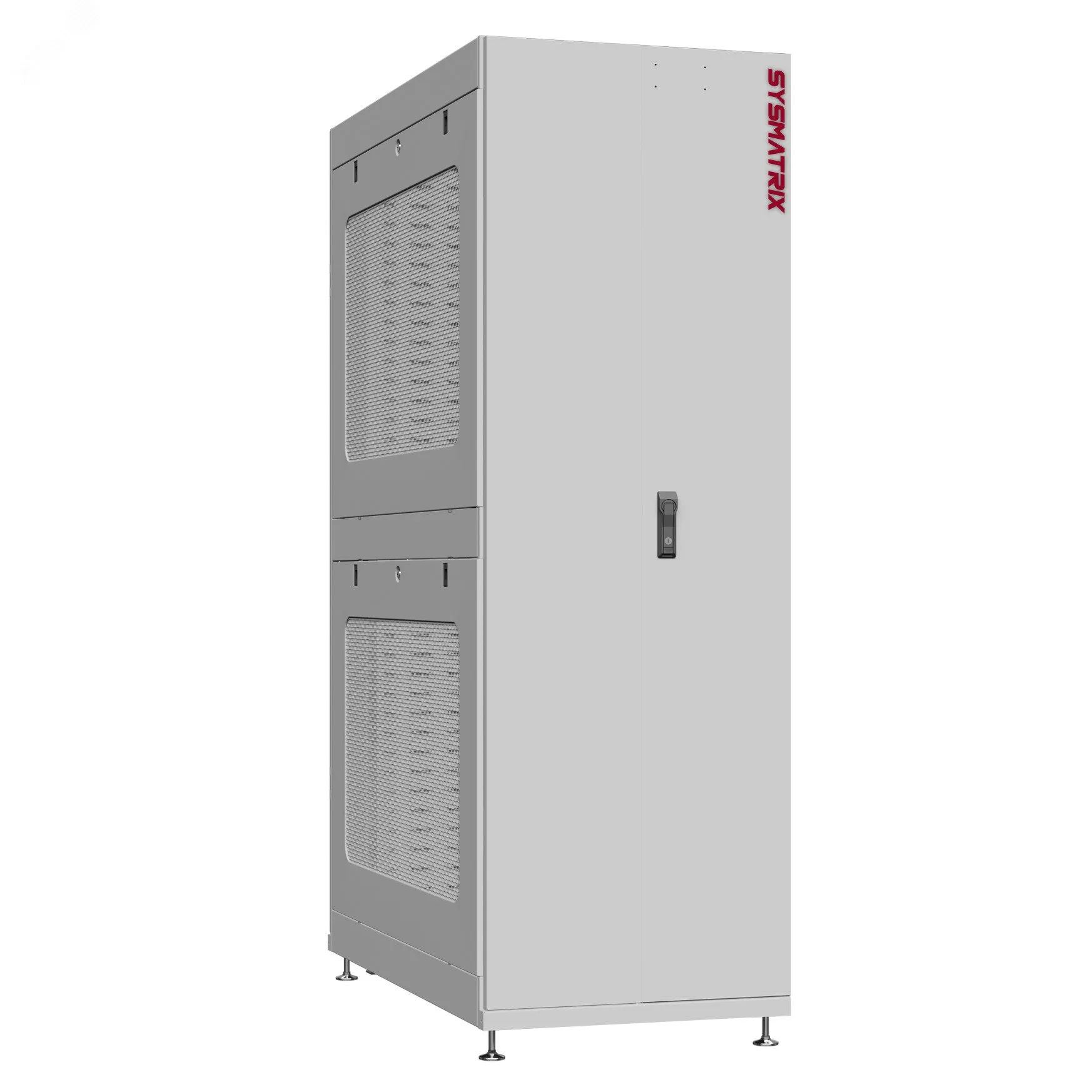 Шкаф серверный 48U 600х1070 передняя дверь: двустворчатая глухой металл IP51. задняя дверь: протект IP41. боковые панели: перфорированные. цвет: серый RAL7035 