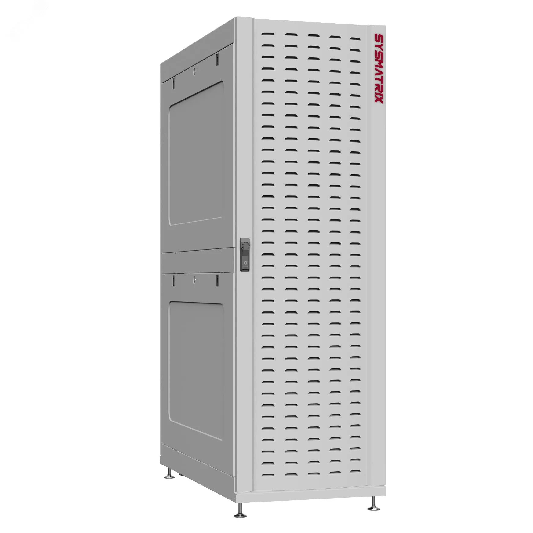 Шкаф серверный 42U 800х1070 передняя дверь: протект IP41. задняя дверь: двустворчатая глухой металл IP51. боковые панели: глухой металл. цвет: серый RAL7035