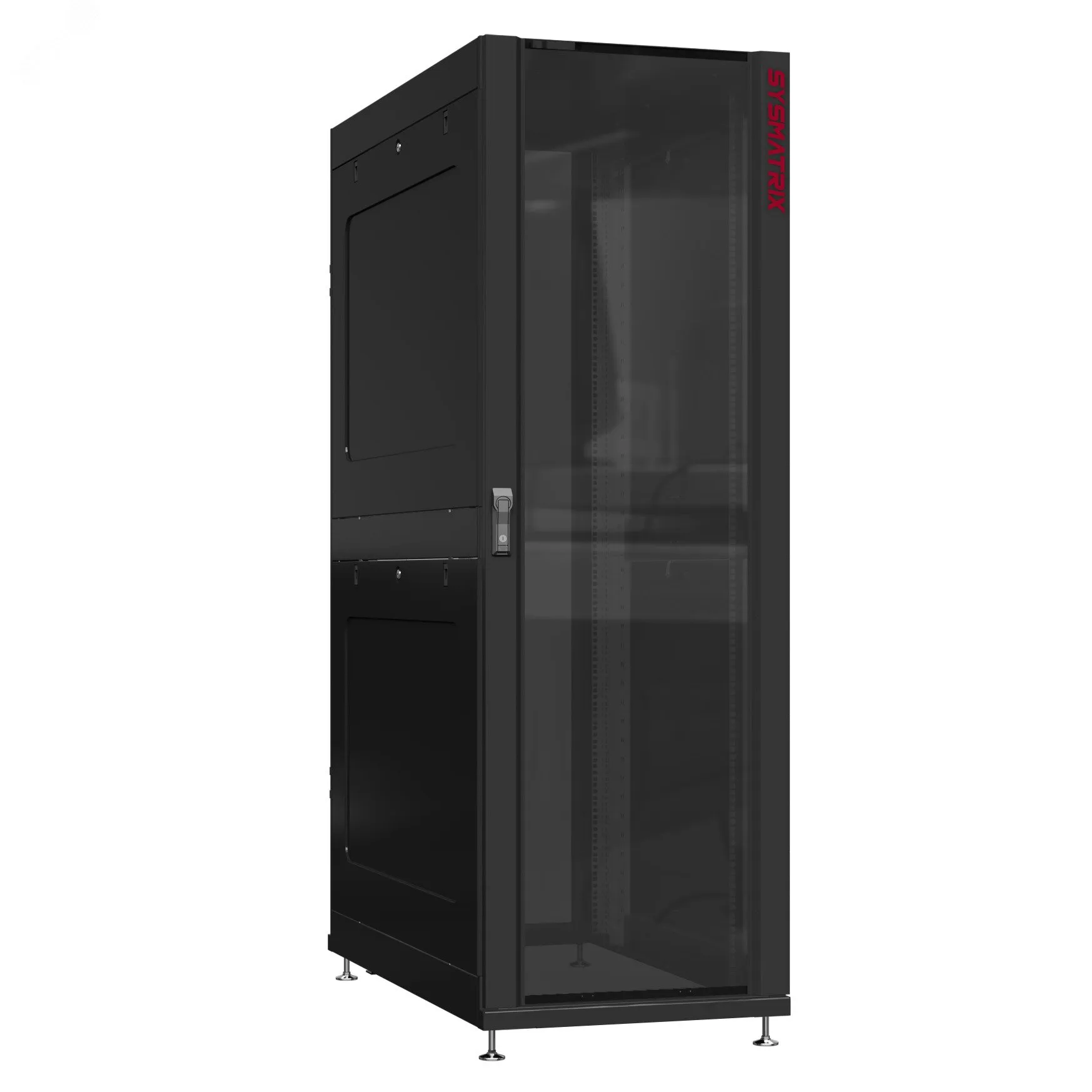 Шкаф серверный 24U 800х1070 передняя дверь: стекло IP41. задняя дверь: без. боковые панели: глухой металл. цвет: черный RAL9005
