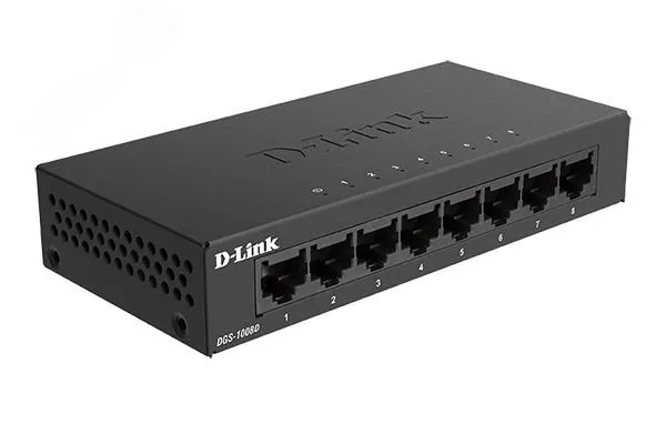 Коммутатор неуправляемый 8 портов 10/100/1000 Мб/с d-link dgs-1008d/k2a