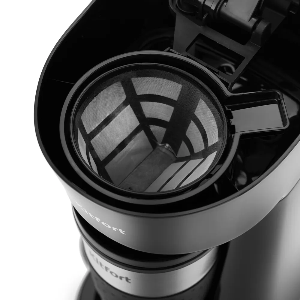 Кофеварка KT-729, объем 0,35 л, мощность 650 Вт, цвет черный