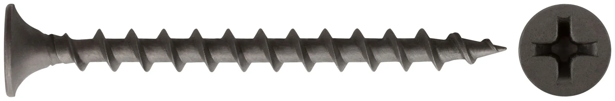 Саморез гипсокартон/дерево 3,5х45 черный (20шт) fit 22045-2