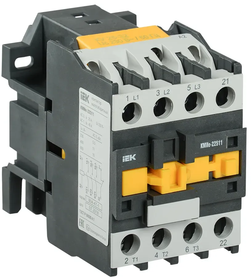 Контактор КМИе-22510 25А 24В/АС3 1НО Iek kkme21-025-024-10