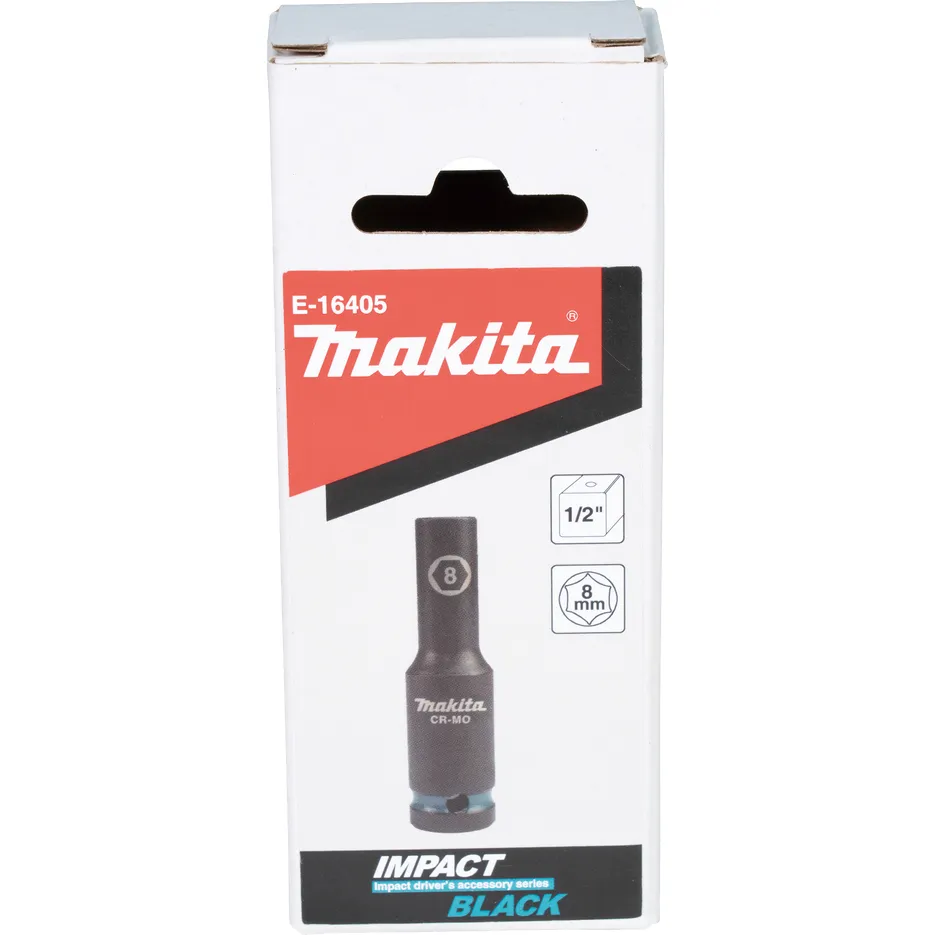 Ударная удлиненная торцовая головка Impact Black 1/2'' 8x81,5 мм