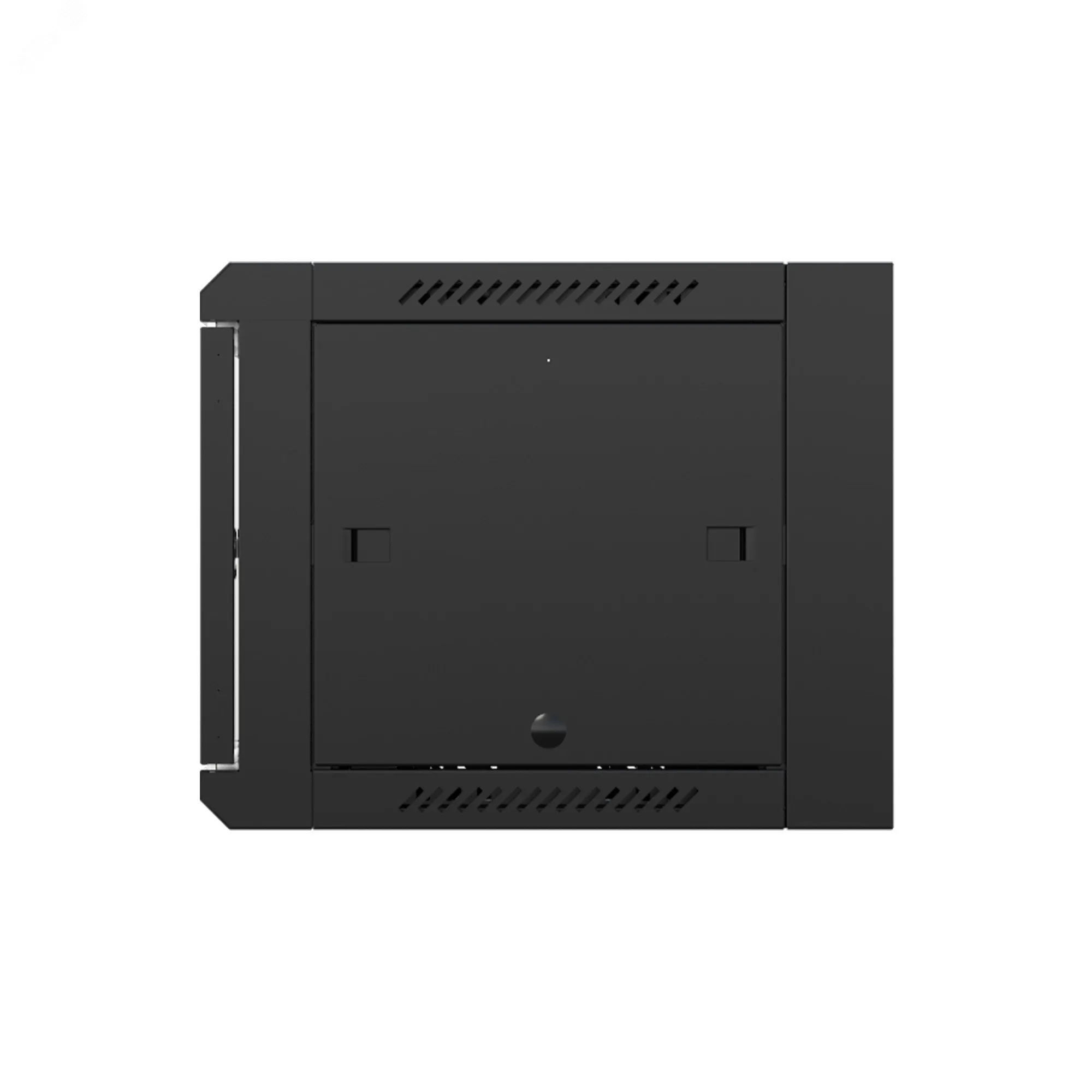Шкаф настенный телекоммуникационный W 15U 600х600х770мм, 2 профиля 19, дверь стеклянная, боковые стенки съемные, задняя стенка, разобранный, черный RAL 9005