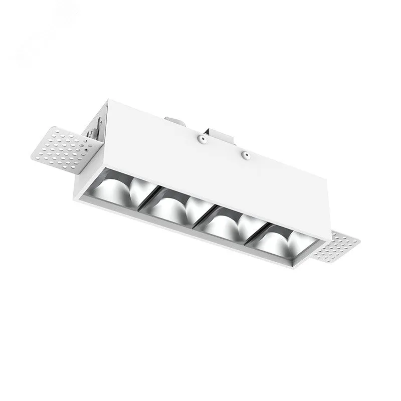 Светильник светодиодный DL-Box Reflect Multi 1x4 trimless встраиваемый 150х43х63 мм 10 Вт 3000 К 55град RAL9003 белый