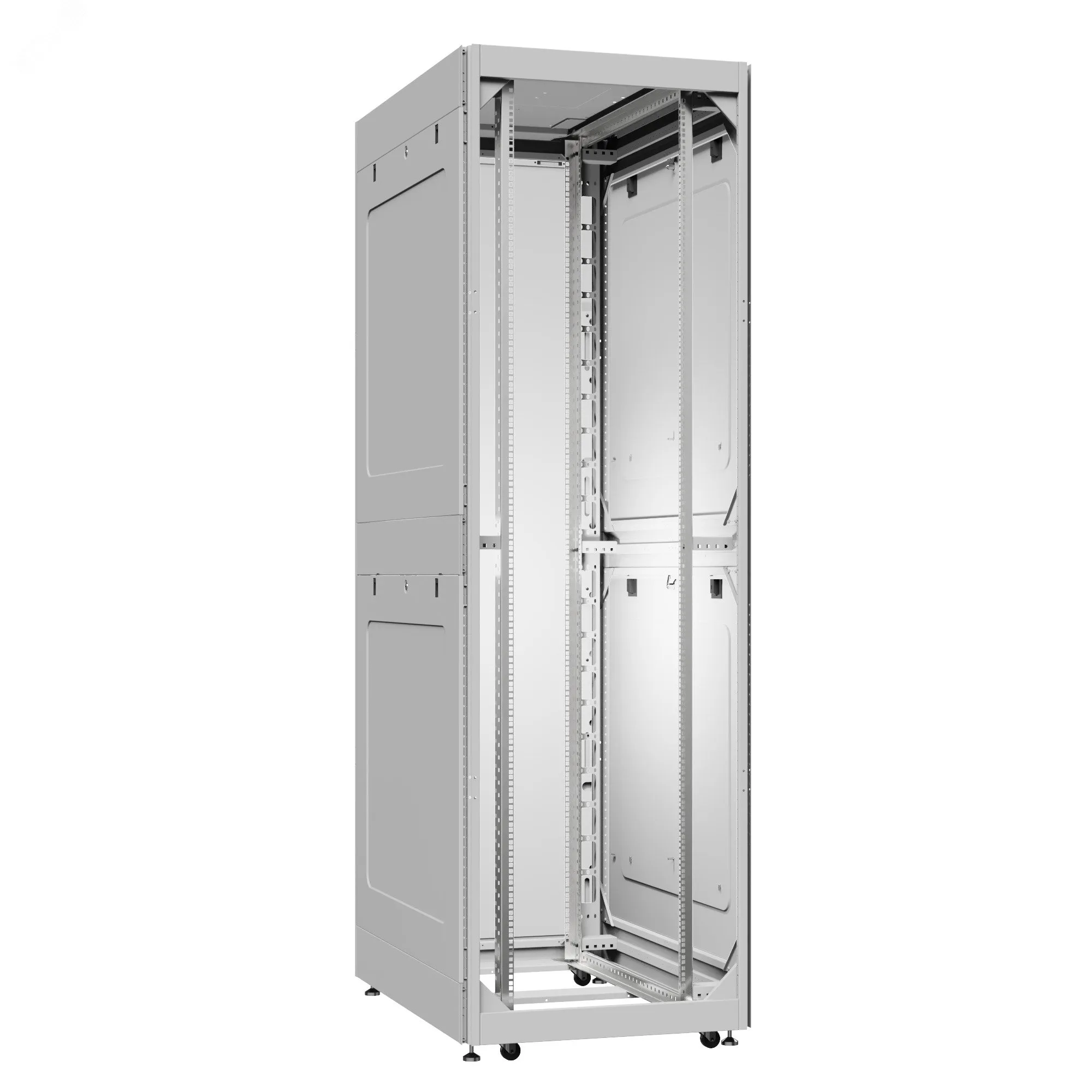 Шкаф серверный 52U 800х1200 передняя дверь: без. задняя дверь: одностворчатая глухой металл IP51. боковые панели: глухой металл. цвет: серый RAL7035 