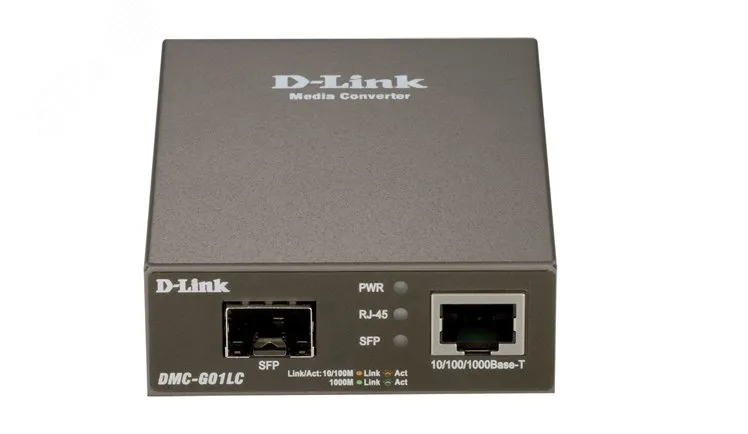 Медиаконвертер 1хSFP, 1хRJ45, 100/1000 Мб/с d-link 128081