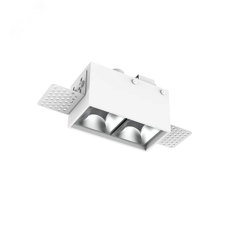 Светильник светодиодный DL-Box Reflect Multi 1x2 trimless встраиваемый 80х43х63 мм 5 Вт 3000 К 55град RAL9003 белый муар