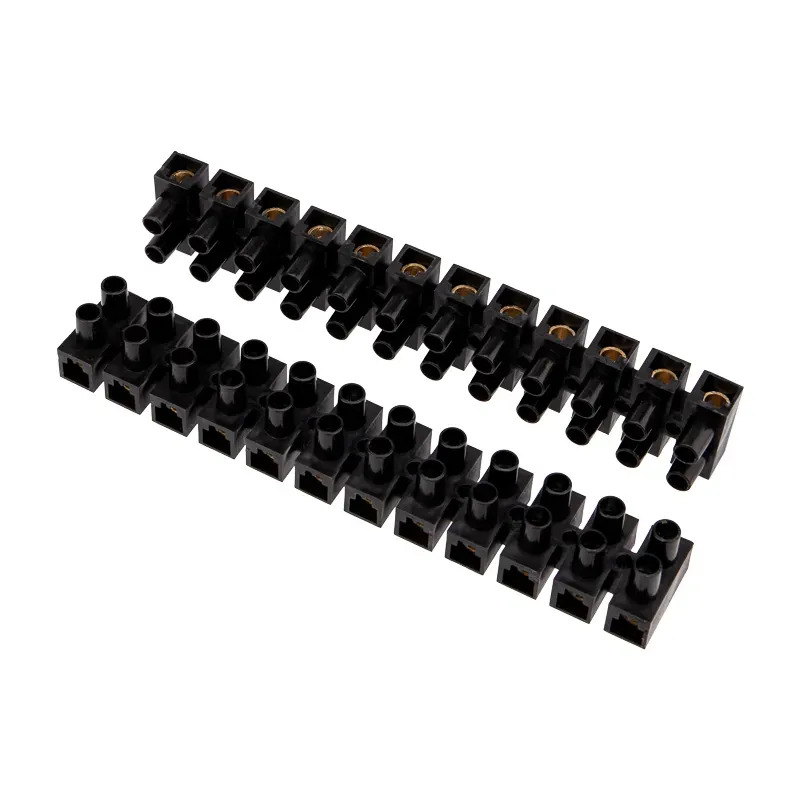 Колодка клеммная винтовая KВ-35 10-35, ток 80 A, РР черный 10шт, REXANT 07-5035-2