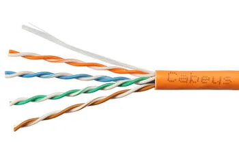 Витая пара UTP 5e Cabeus UTP-4P-Cat.5e-SOLID-LSZH-OR-LIGHT-50 4 пары, одножильная, LSZH оранжевая 50 метров