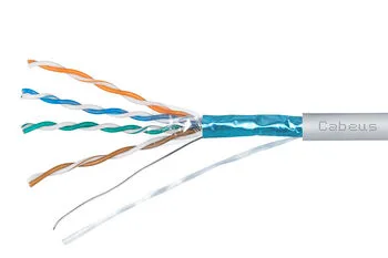 Витая пара F/UTP 5e Cabeus FTP-4P-Cat.5e-SOLID-LSLTx-GY-50 4 пары, одножильная, LSLTx серая 50 метров