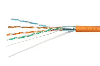 Витая пара F/UTP 5e Cabeus FTP-4P-Cat.5e-SOLID-LSZH-50 4 пары, одножильная, LSZH серая 50 метров