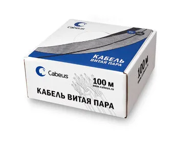 Витая пара FTP 5e Cabeus FTP-4P-Cat.5e-SOLID-LSZH-GY-50 4 пары одножильный, LSZH серая 50 метров