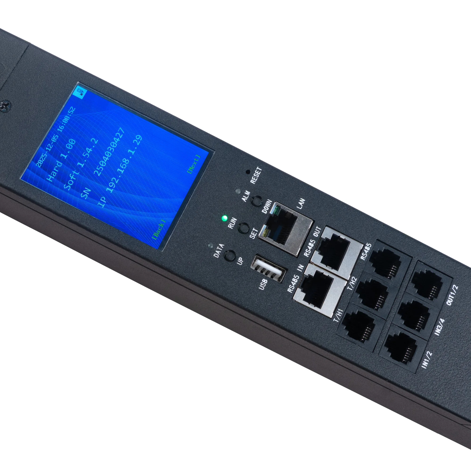 Блок розеток вертикальный Cabeus SMART-PDU-32-1P-36C13-6C19-I309-CM 36 розеток IEC 320 C13, 6 розеток IEC 320 C19, 1 фаза, 32А, мониторинг/управление, шнур 3м