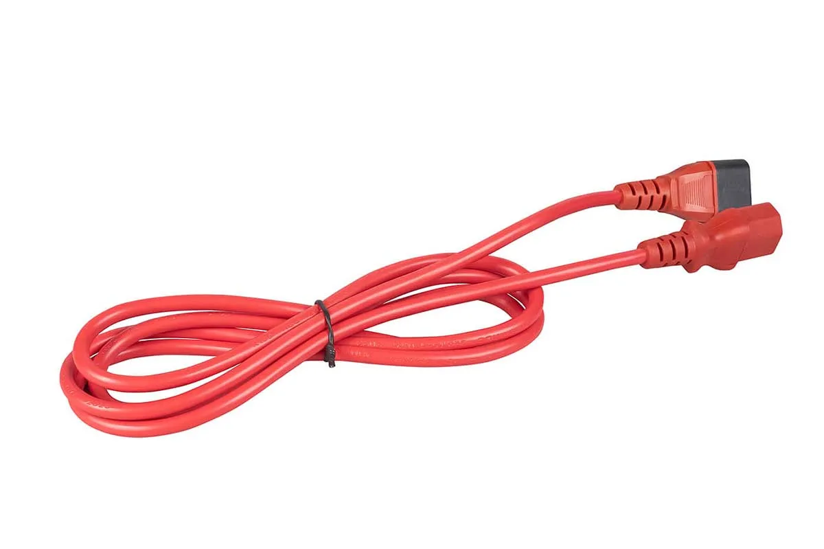 Cabeus PC-189-VDE-1.8M-RD Кабель питания монитор-компьютер IEC 320 C13 - IEC 320 C14 3x0.75, красный, 1.8 м