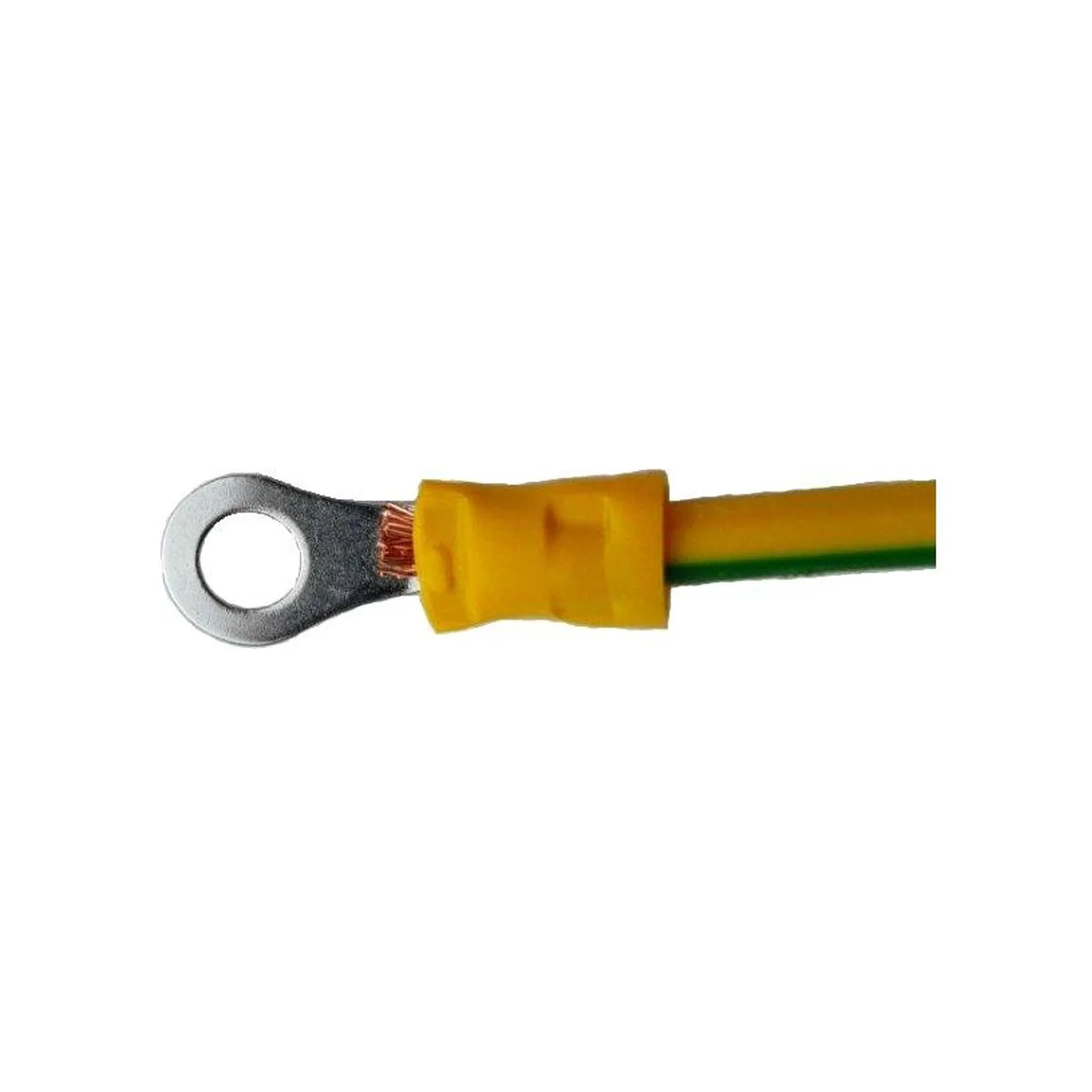 Cabeus GrW-6-150 Провод заземления медный желто-зеленый, кольцо-кольцо 0.15м, сечение 6 мм2 (без крепежа)